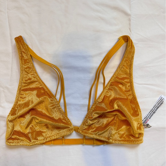 Corduroy yellow mustard bralette. - Picture 1 of 3